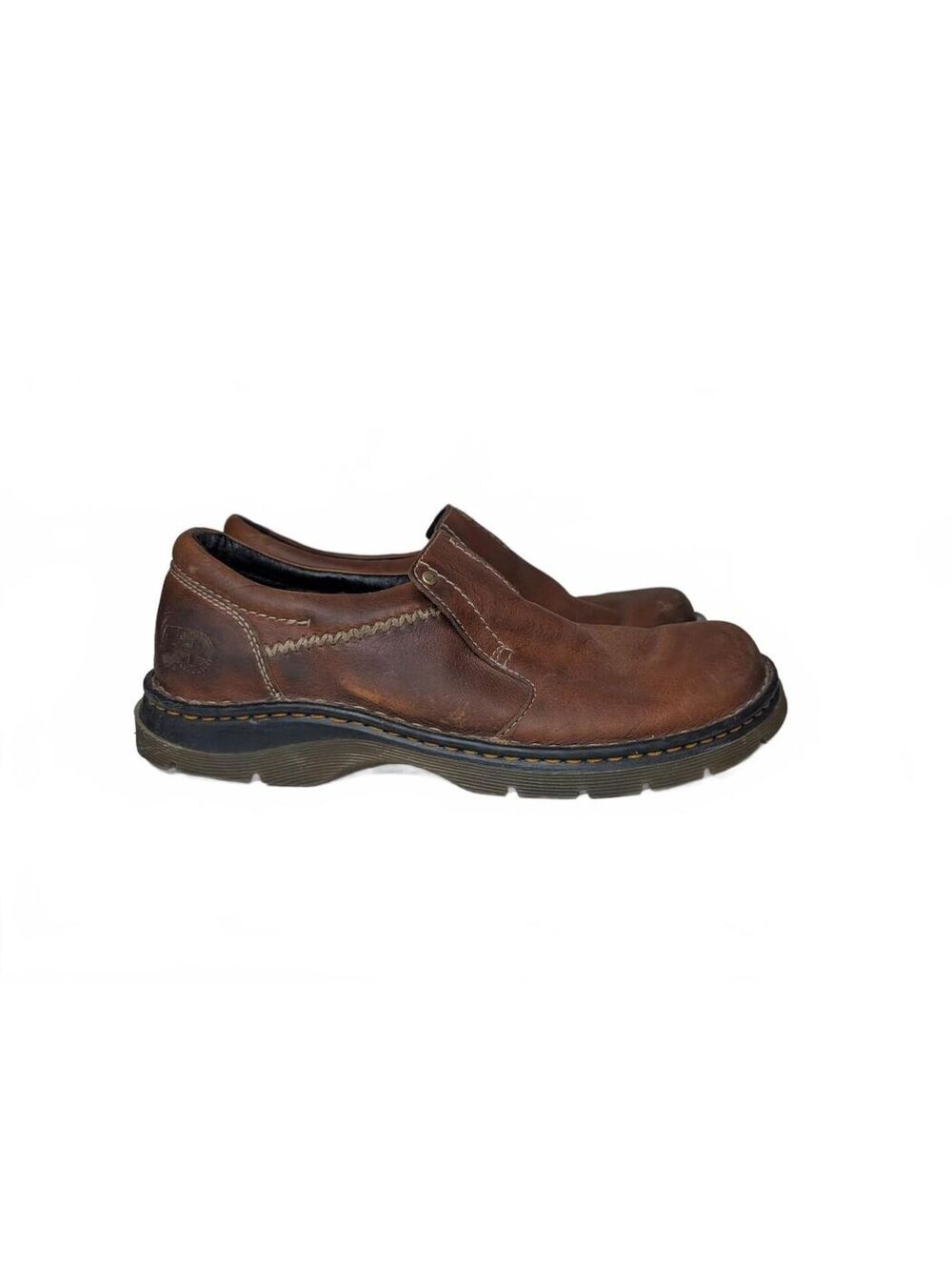 Vintage Dr. Martens Style 12082 Brown Leather Slip-On Loafer Shoes Size 11 US